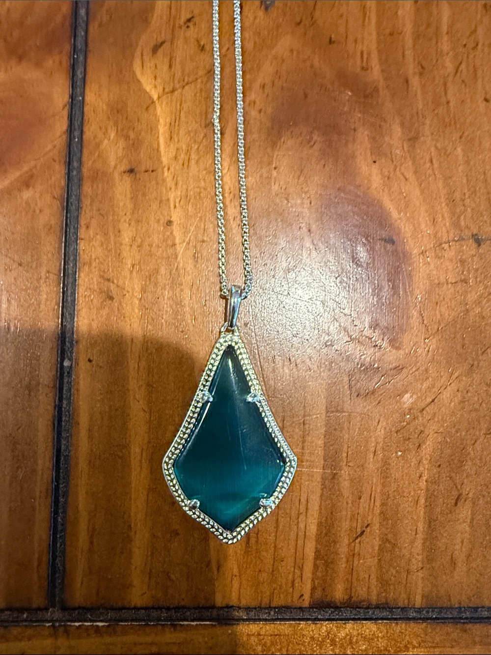 Green Gemstone Pendant Necklace - Fashion Jewelry
